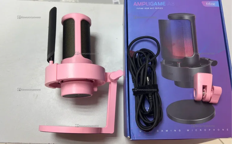 Микрофон Ampligame A8 Розовый