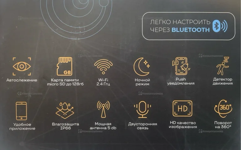 Уличная поворотная Wi-Fi камера видеонаблюдения