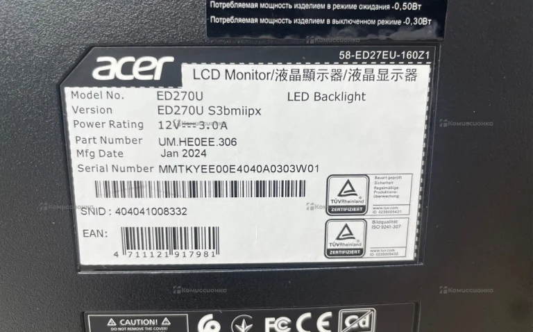 Монитор Acer ED270UPbiipx