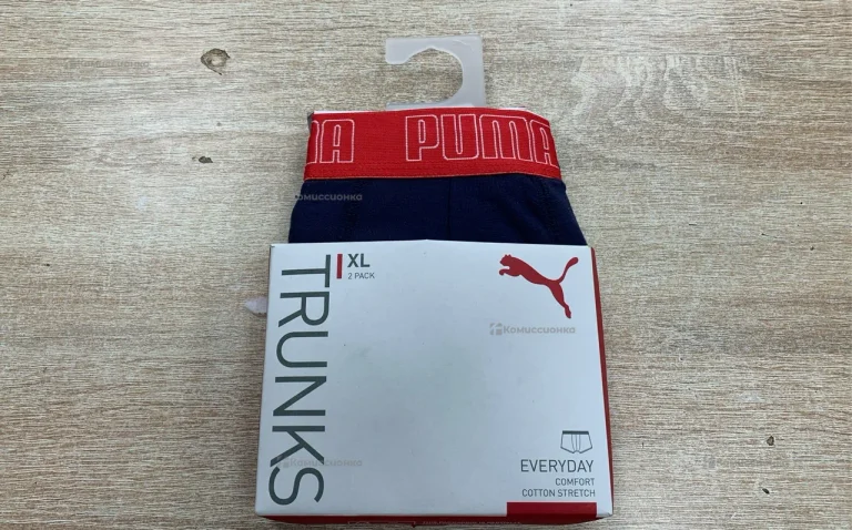 Трусы Мужские (2шт) Puma Basic синий/серый XL