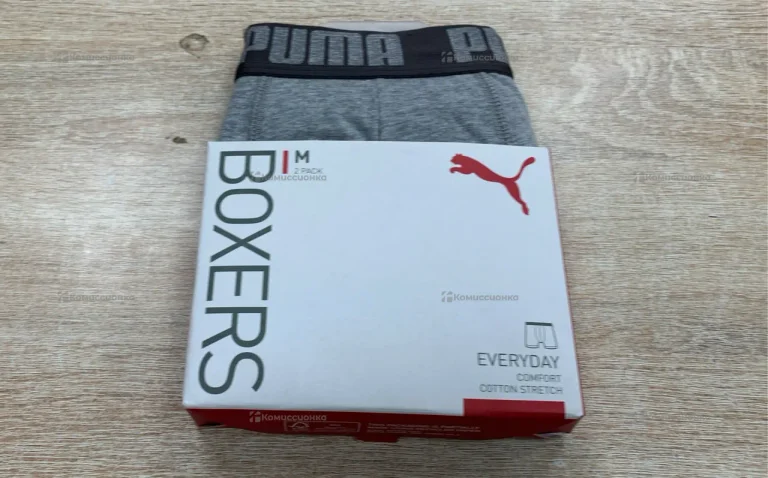 Трусы мужские (2шт) Puma Basic Boxer серый/черный