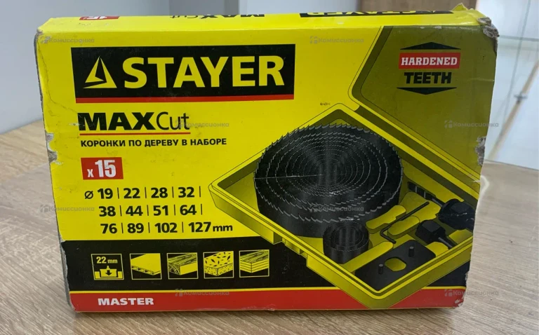 Набор кольцевых коронок по дереву STAYER Maxcut 12