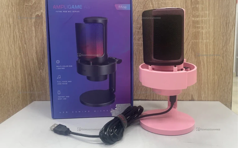 Микрофон Fifine A8 розовый
